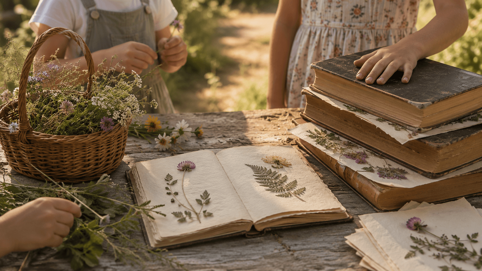 L'herbier de vacances avec mes petits-enfants